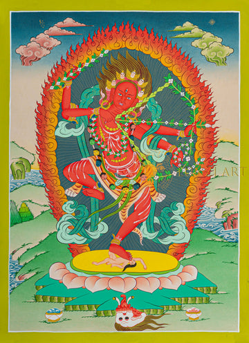 Kurukulle Thangka: The Golden Magnetism of Enlighting Bliss - T-N-ET-GB-AU-K-0109