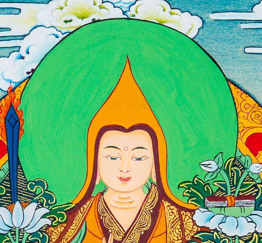 Je Tsongkhapa Thangka: The Radiant Master of Wisdom - T-B-HT-BB-C-0062