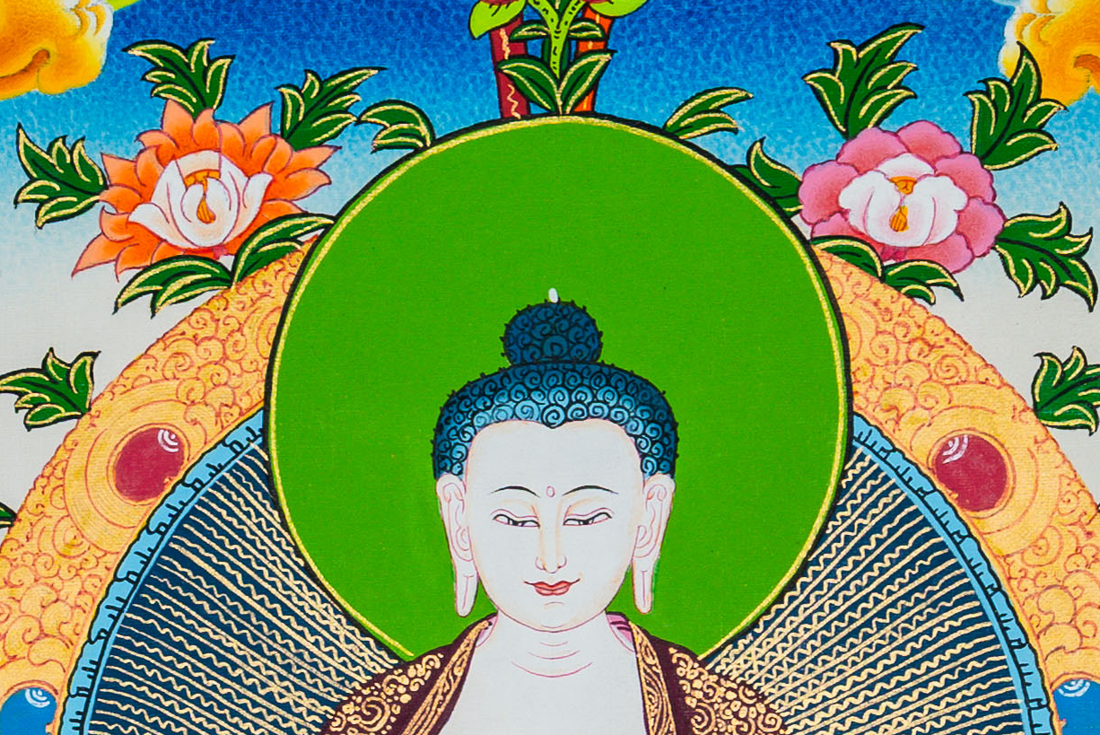 Vairochana Thangka: The Radiant Lord of Infinite Light - T-B-HT-RB-V-0065