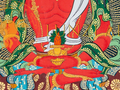 Amitayus Thangka: The Ruby Lord of Infinite Life - T-B-HT-CB-A-0056
