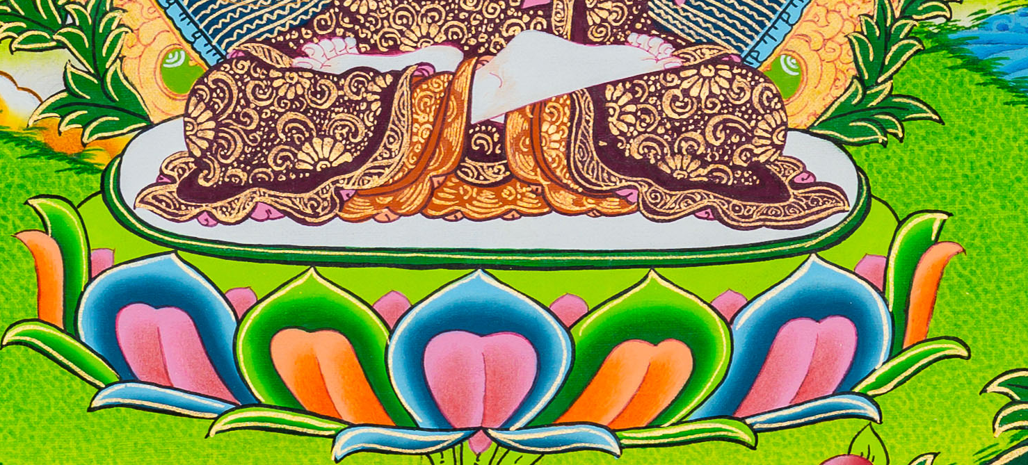 Vairochana Thangka: The Radiant Lord of Infinite Light - T-B-HT-RB-V-0065