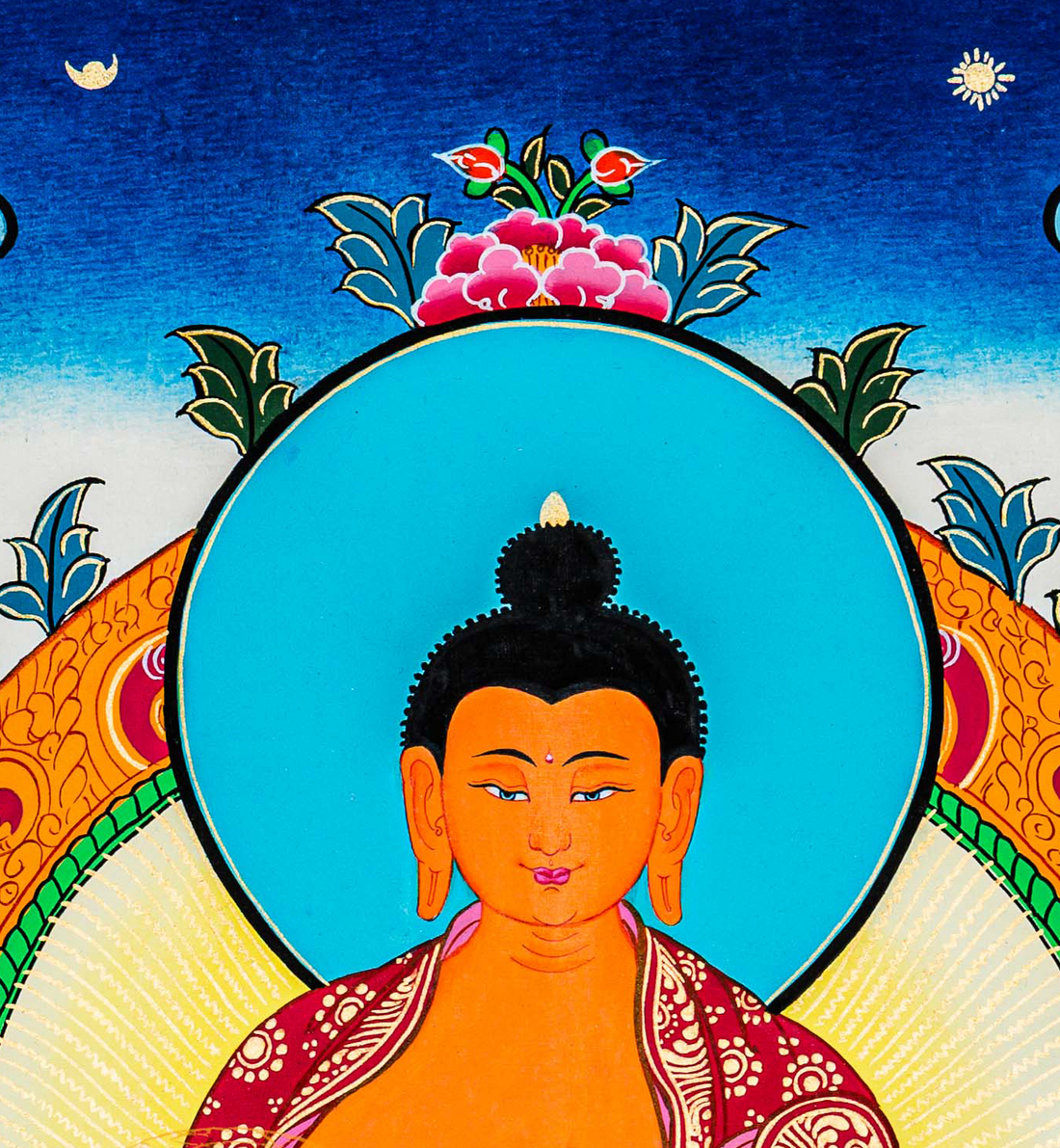 Hand-painted Shakyamuni Buddha Thangka Painting - T-B-HT-RB-SB-0034