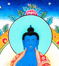Hand-painted Medicine Buddha Thangka Painting - T-B-HT-RB-MB-0033