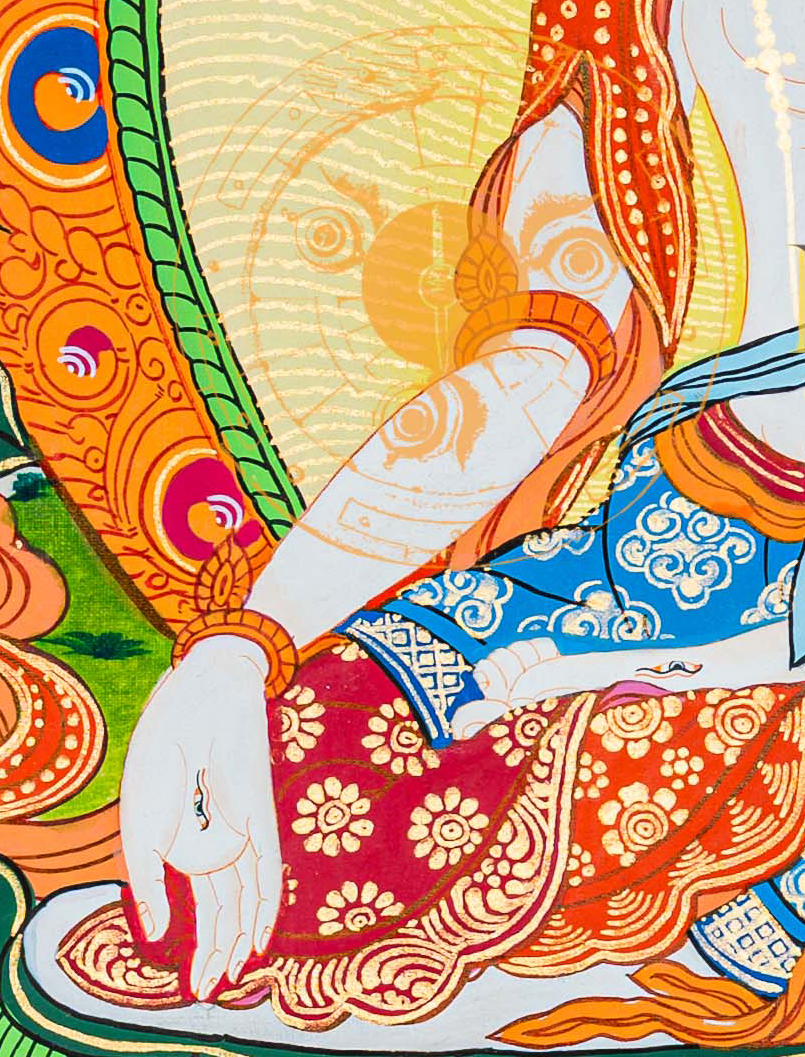 Hand-painted White Tara Thangka - T-B-HT-RB-WT-0032
