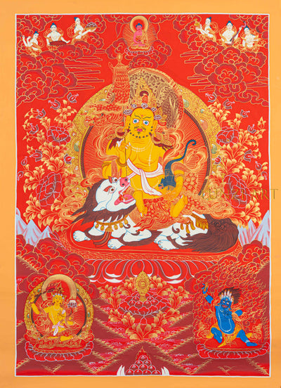 Lion Jambhala (Vaisravana): The Golden King of Protection and Prosperity - T-N-MB-RB-LJ-0004
