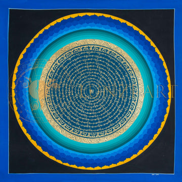 Lotus Rainbow Mantra Mandala : The Circle of Infinite Peace - T-PS-SS-BB-LRMM-78