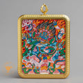 Mahakala Locket Thangka: For Protection & Spiritual Strength - L-M-50