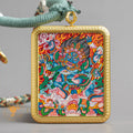 Mahakala Locket Thangka: For Protection & Spiritual Strength - L-M-50