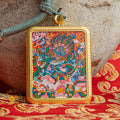 Mahakala Locket Thangka: For Protection & Spiritual Strength - L-M-50
