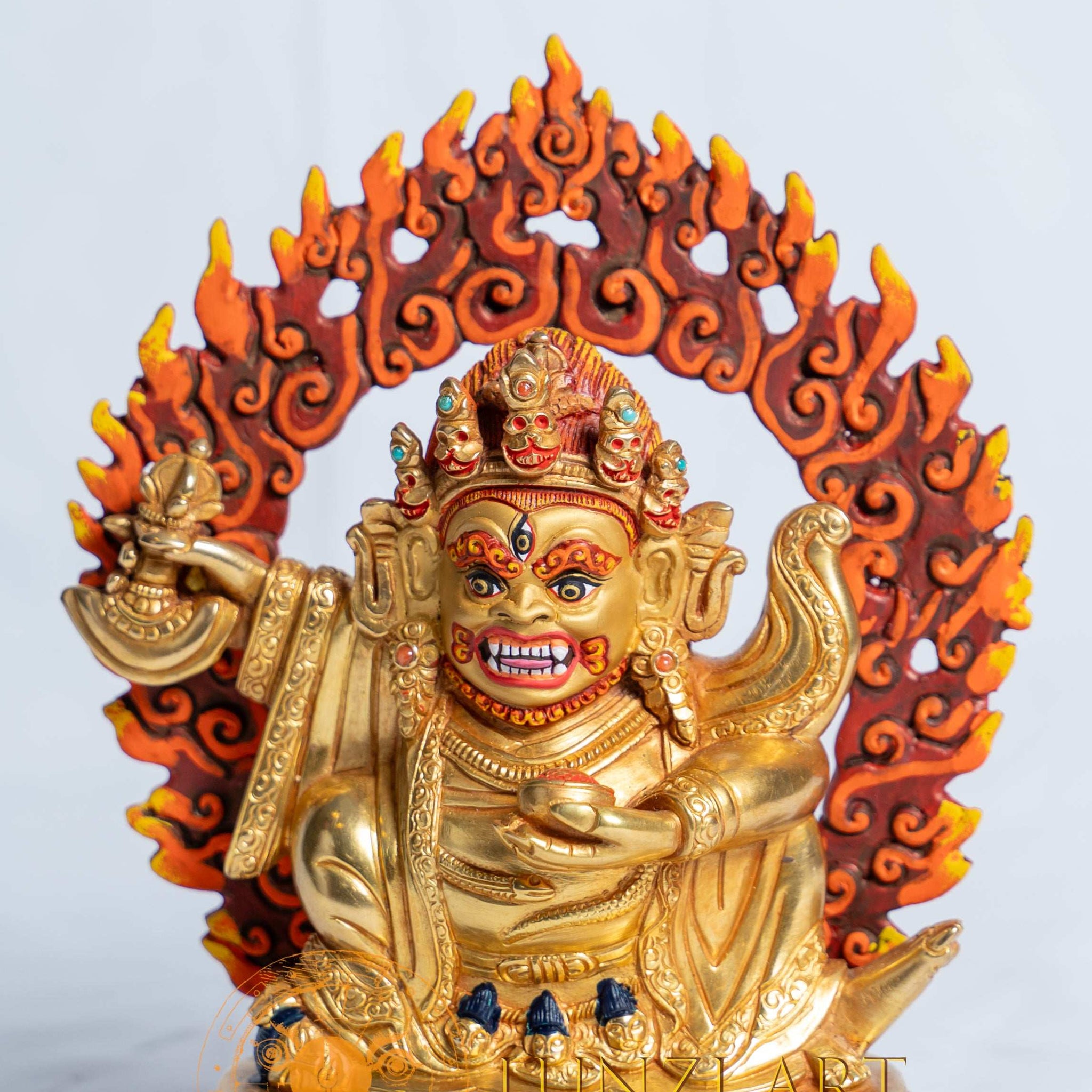 Mahakala Statue | Copper with 24k Full Gold Plating - statues