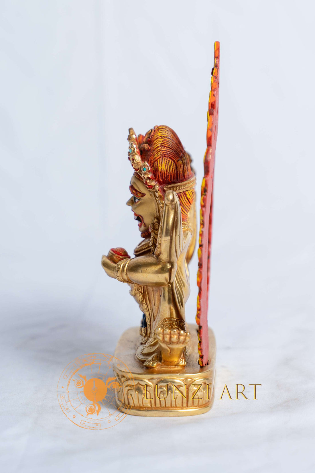 Mahakala Statue | Copper with 24k Full Gold Plating - statues