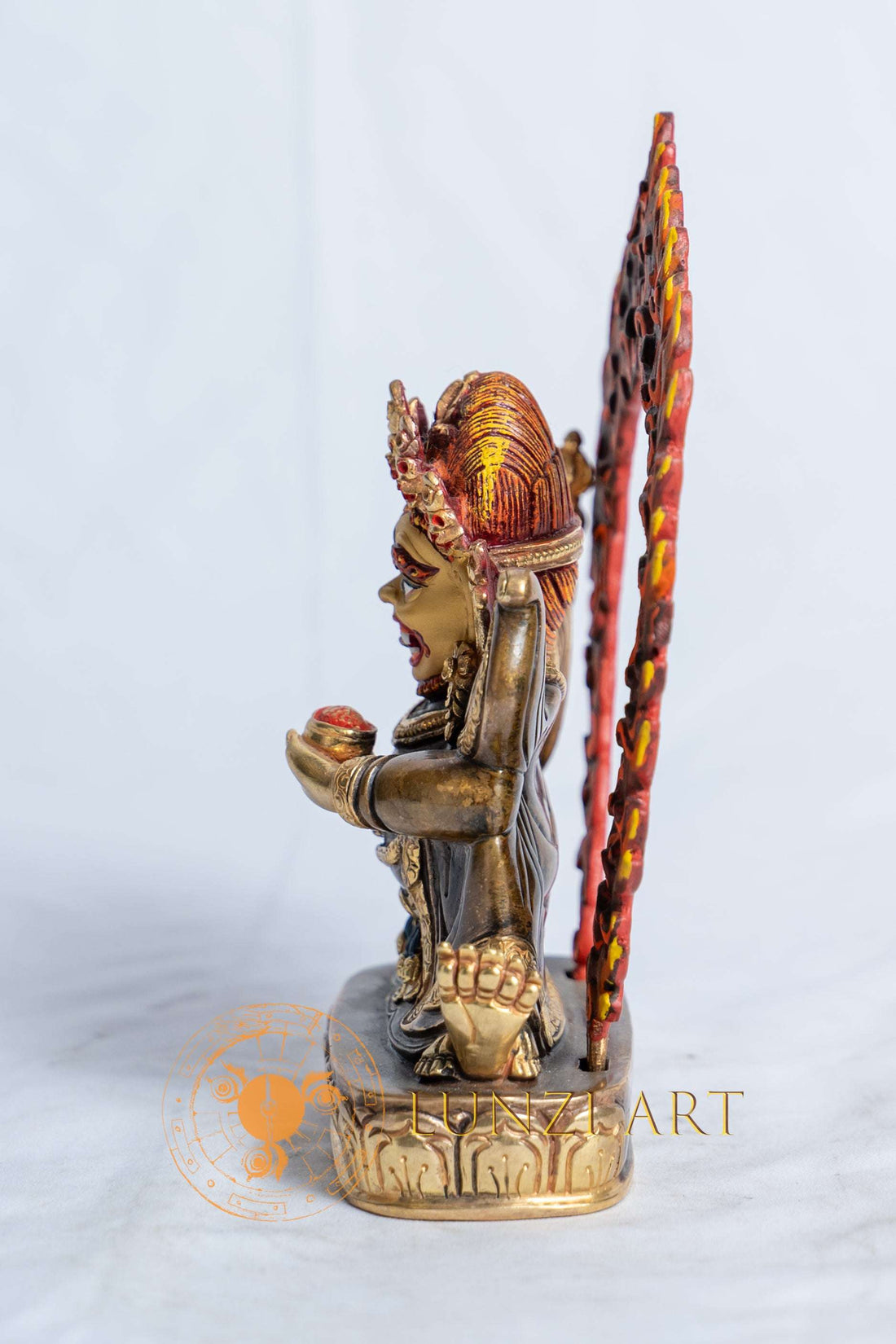 Mahakala Statue | Copper with 24k Half Gold Plating - S-B-RM-HG-CG-MK-0049