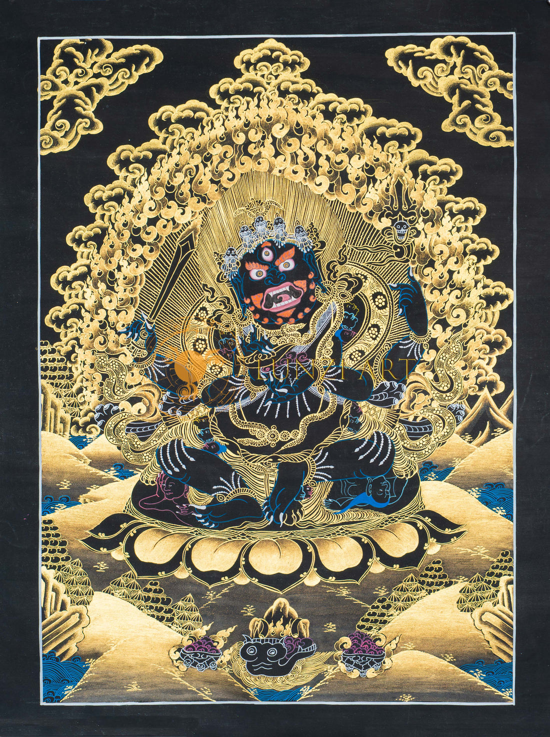 Mahakala Thangka: Guardian of the Sacred Path - T-S-BT-BB-M-0126