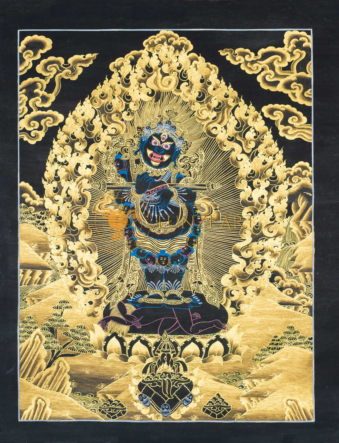 Mahakala Thangka: Sentinel of Sacred Compassion - T-S-BT-BB-M-0133
