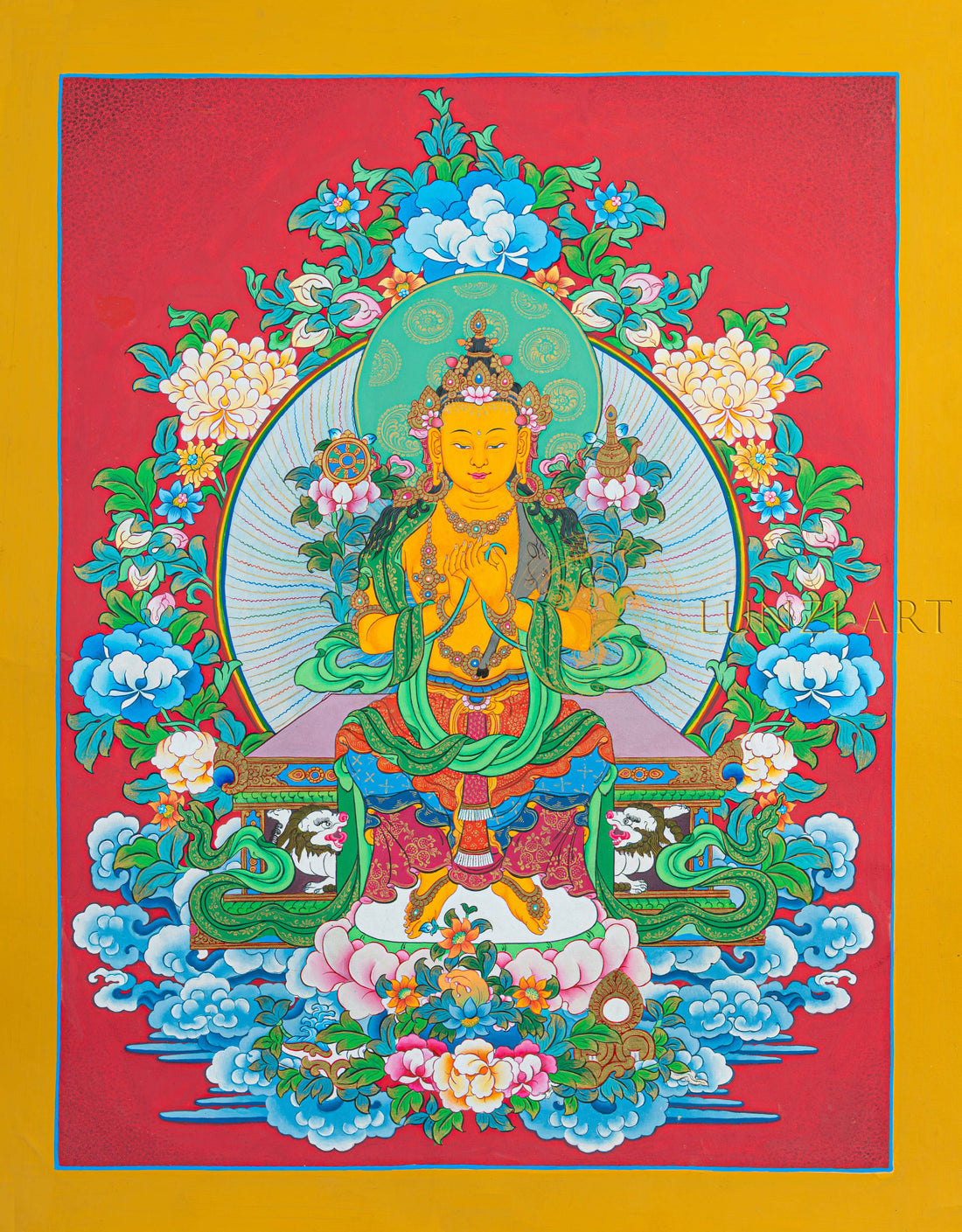 Maitreya Buddha Thangka: The Buddha of the Future - T-N-ET-YB-AU-MB-0078