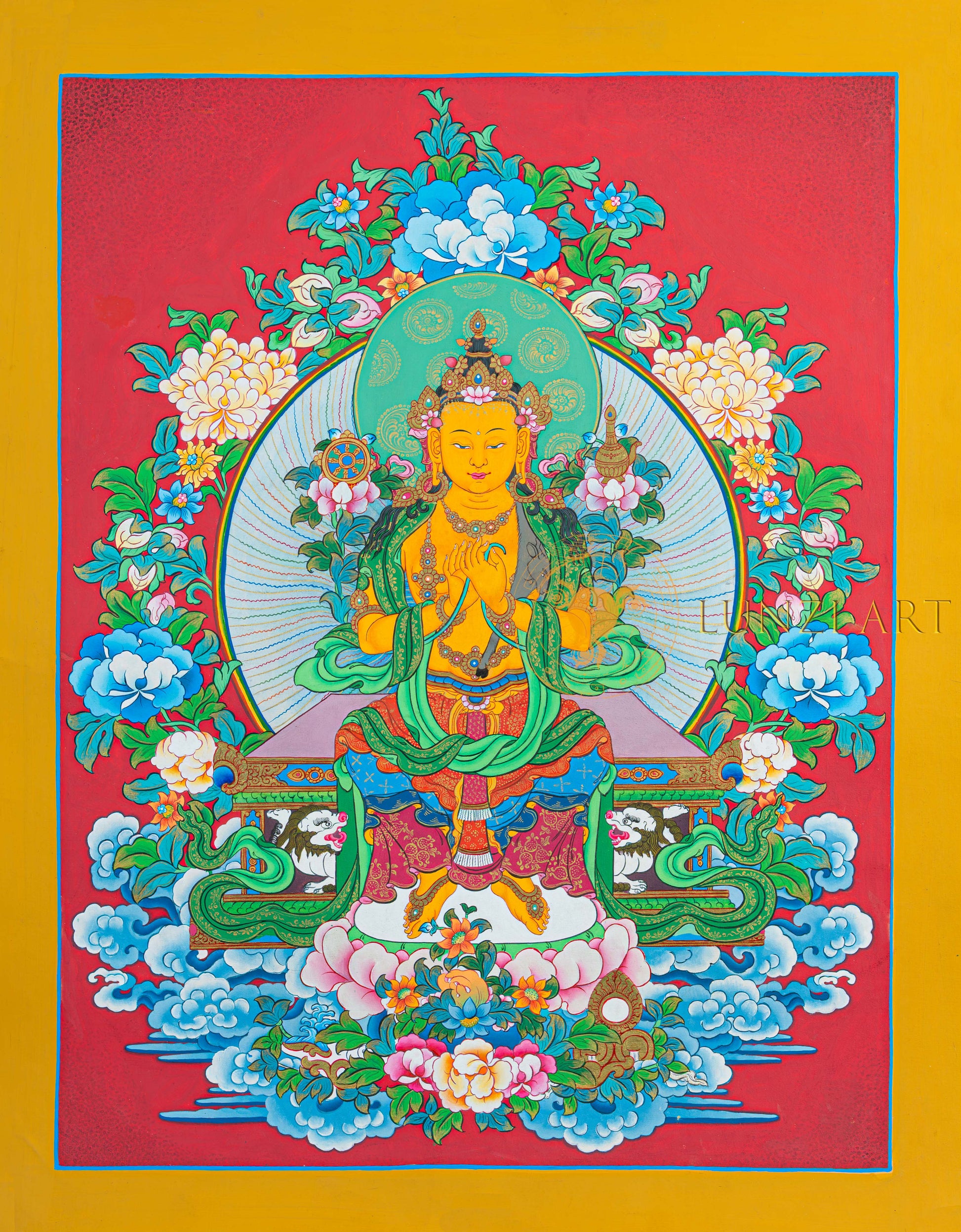 Maitreya Buddha Thangka: The Buddha of the Future - T-N-ET-YB-AU-MB-0078