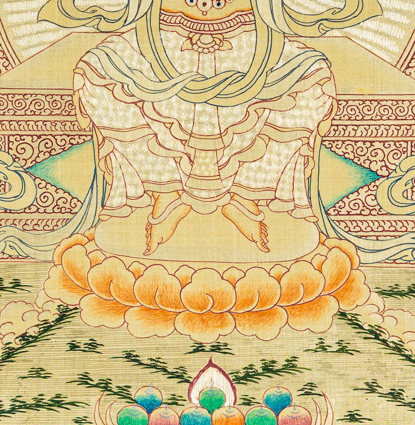 Maitreya Buddha Thangka: The Future Buddha - T-B-HT-RB-MB-0071