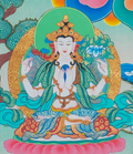 Majestic Manjushri Thangka: Embody Wisdom and Enlightenment with Authentic Art - T-S-BT-RB-AU-M-0114