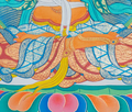Majestic Manjushri Thangka: Embody Wisdom and Enlightenment with Authentic Art - T-S-BT-RB-AU-M-0114