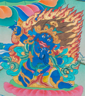 Majestic Manjushri Thangka: Embody Wisdom and Enlightenment with Authentic Art - T-S-BT-RB-AU-M-0114