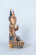 Manjushree Statue | Half Gold Plated - statues