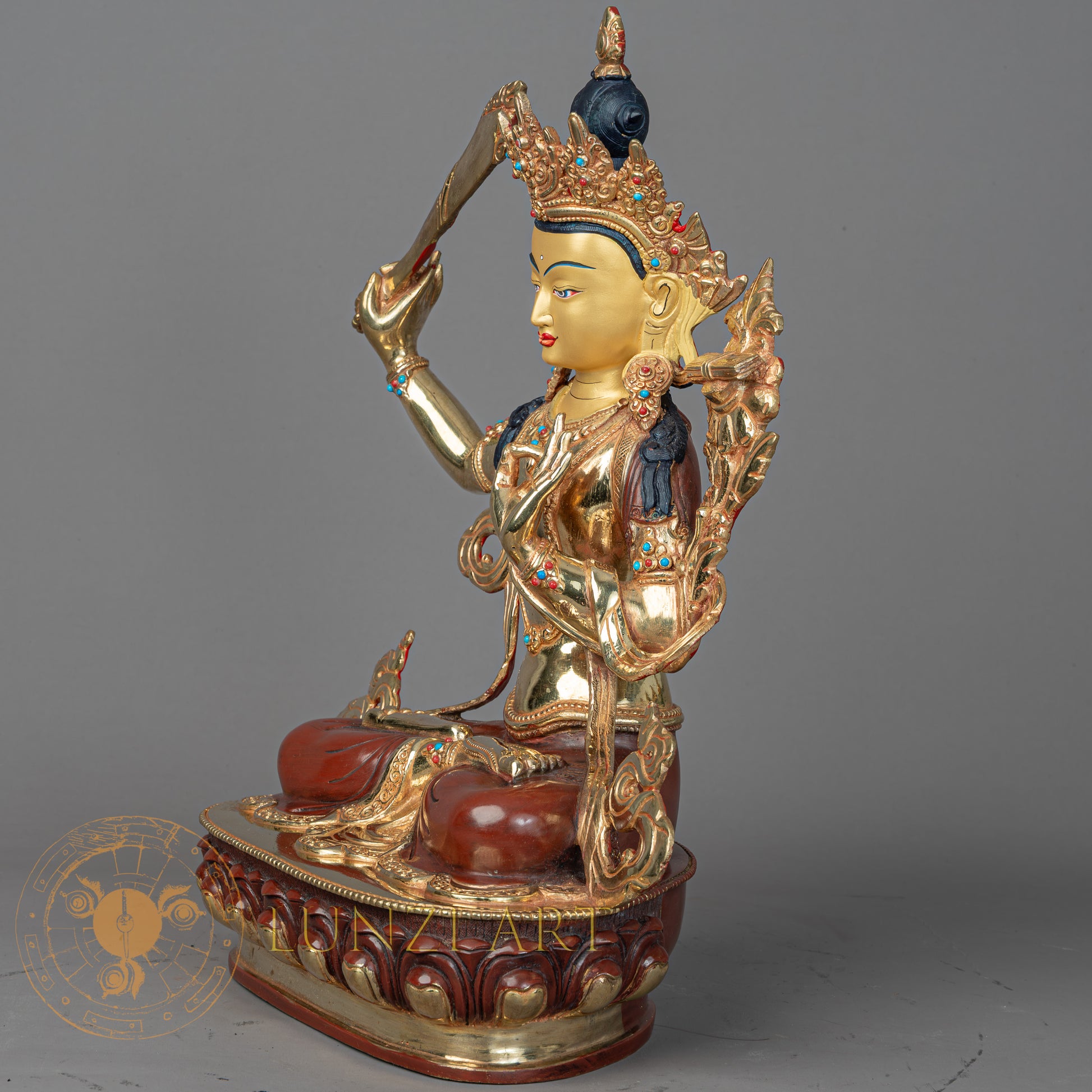 Manjushri | Half Gold-Plated Copper - S-P-BA-HG-CG-M-00199