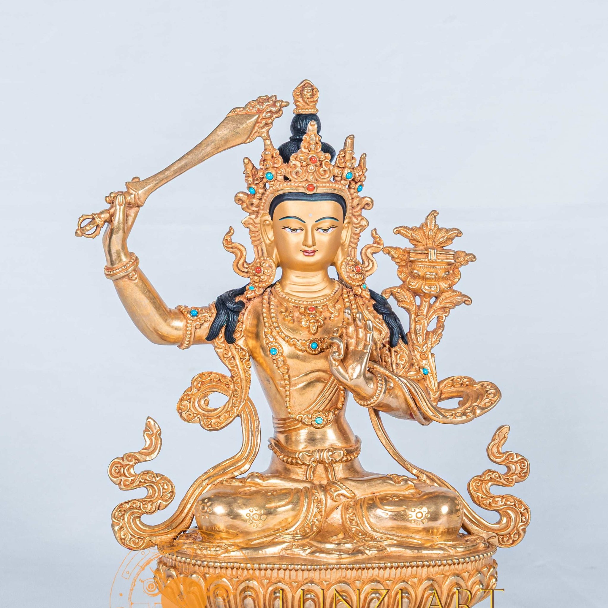 Manjushri Statue | Fully Gold-Plated Copper - statues
