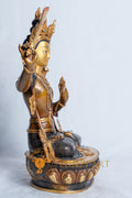 Manjushri Statue | Half Gold Plated Copper - statues
