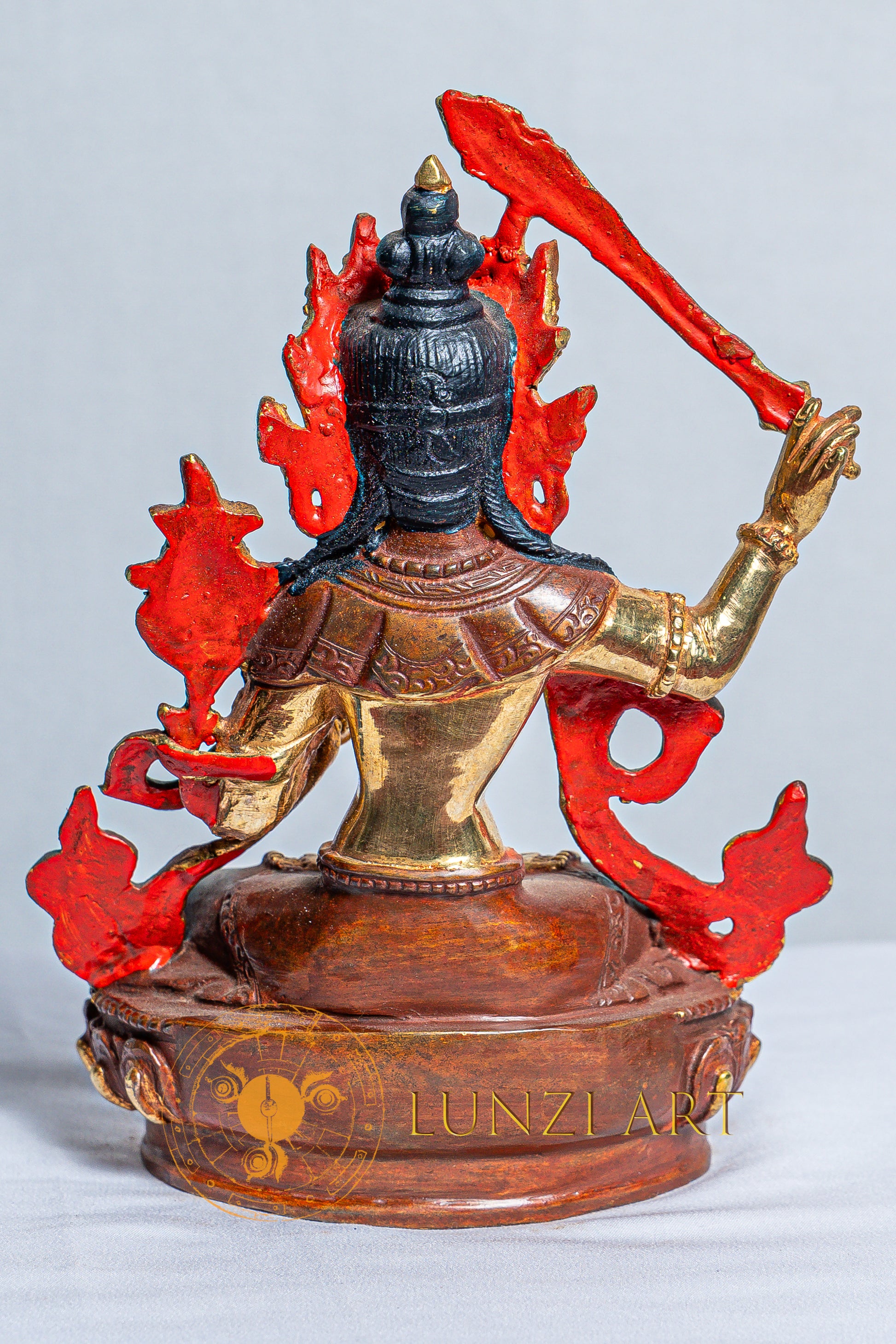 Manjushri Statue | Mercury Gold Plated on Copper - statues