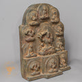 Manjushri Temple Altar | Hand-Carved Wood & Clay Wisdom Relief - w-s-sh-ma-0007
