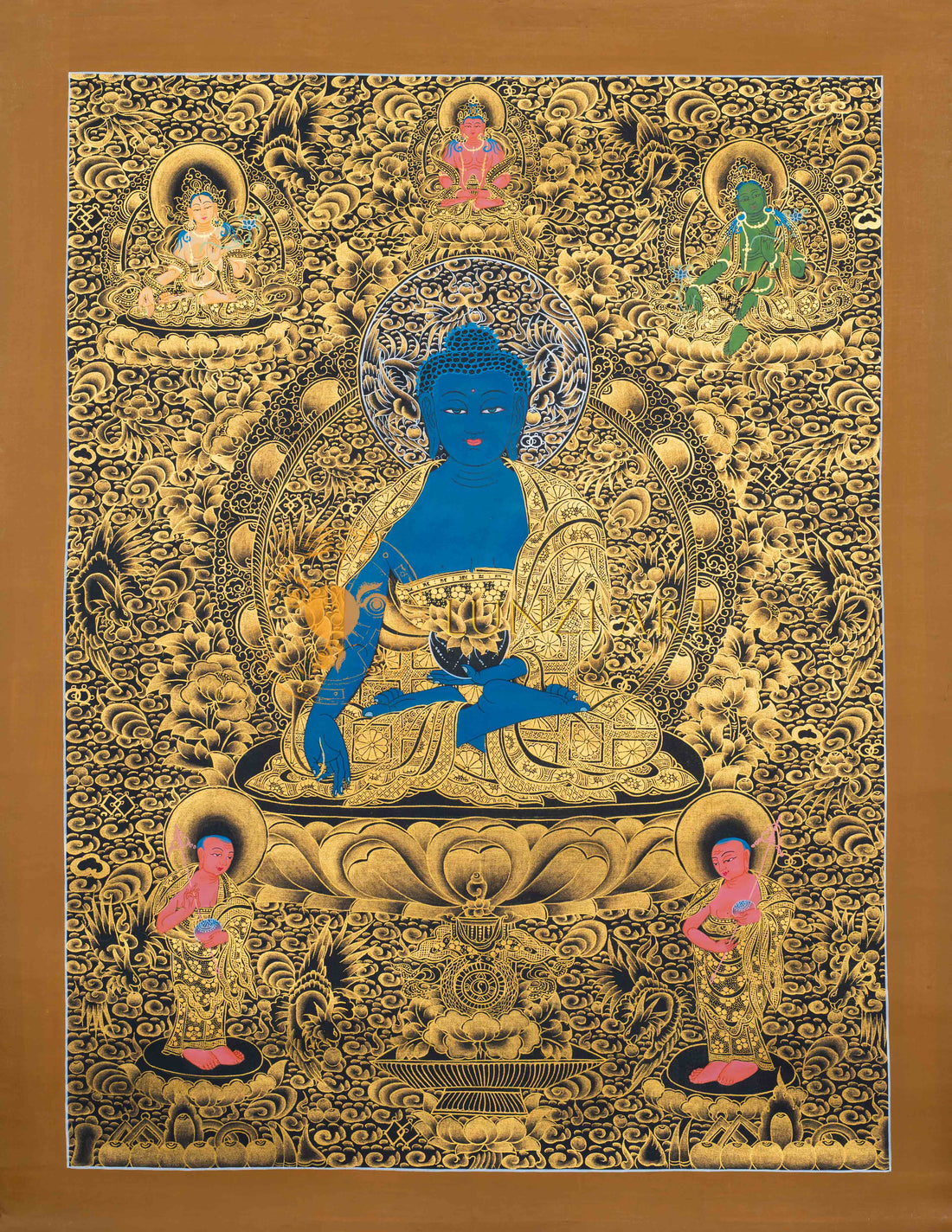 Medicine Buddha (Bhaisajyaguru) - Thangka