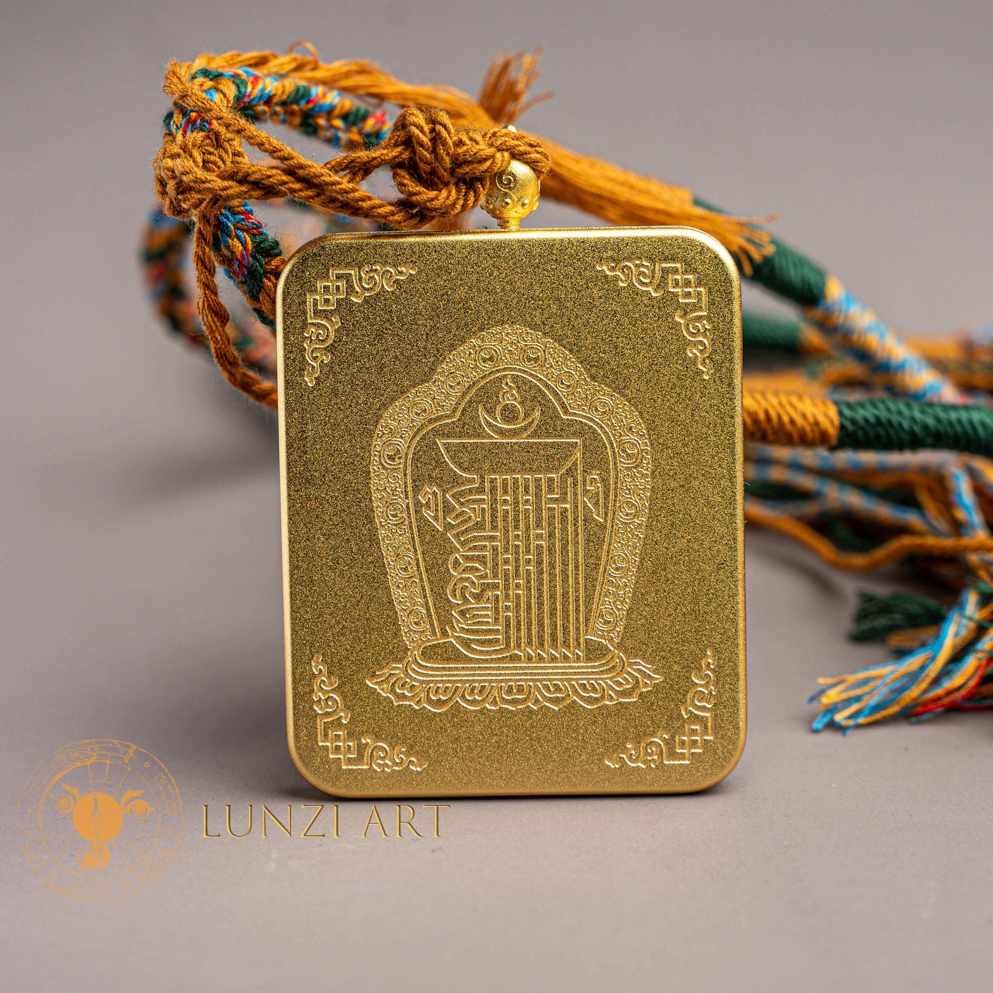 Medicine Buddha Ghau Thangka Locket: The Supreme Healer - Thangka