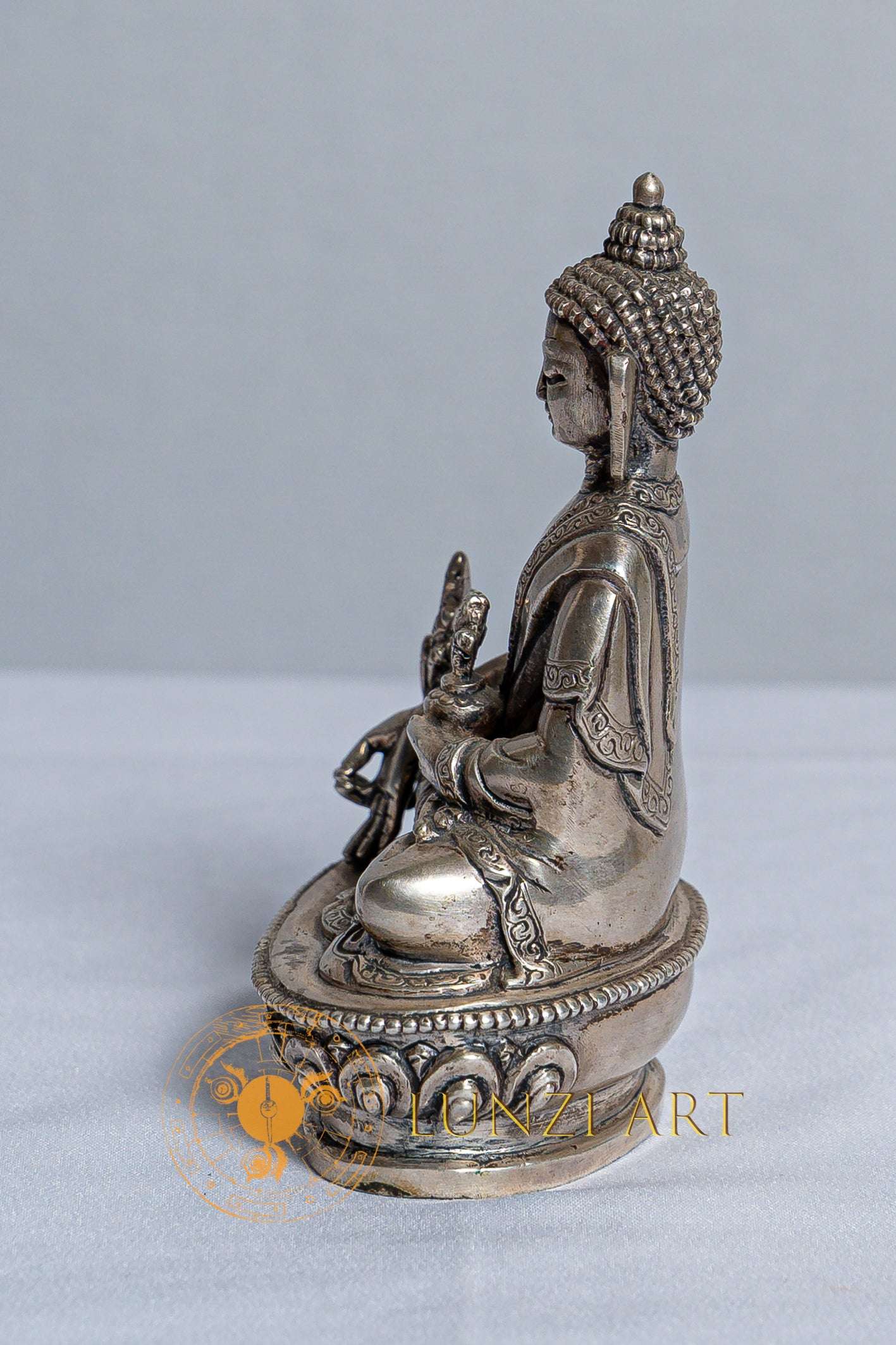 Medicine Buddha Healing buddha Statue | Pure Silver - S-B-AS-S-MB-0026