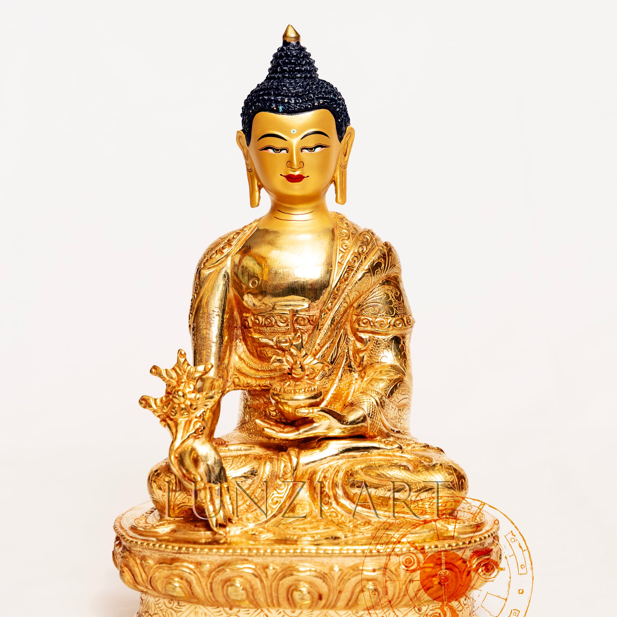 Medicine Buddha Statue | Brass with 24k Gold Plating - statues