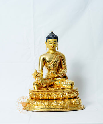 Medicine Buddha Statue | Copper Glided With 24k Gold Plating - statues