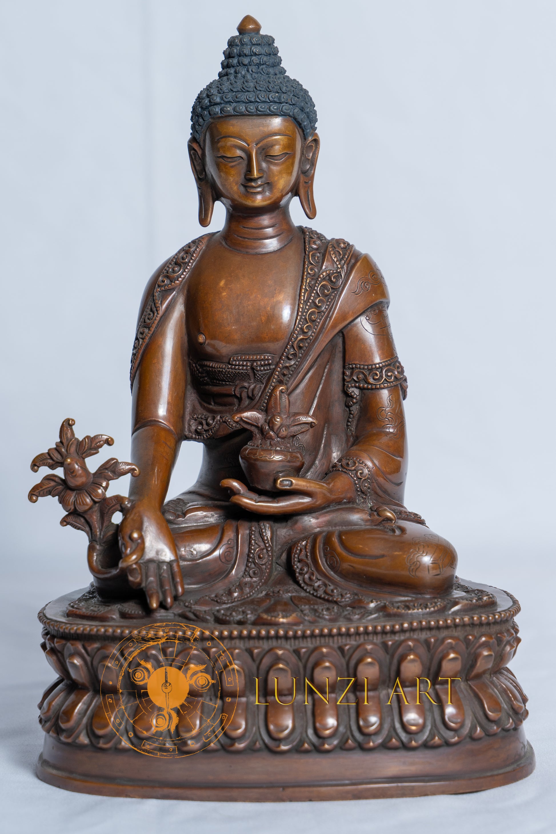 Medicine Buddha Statue | Copper Oxidized - statues