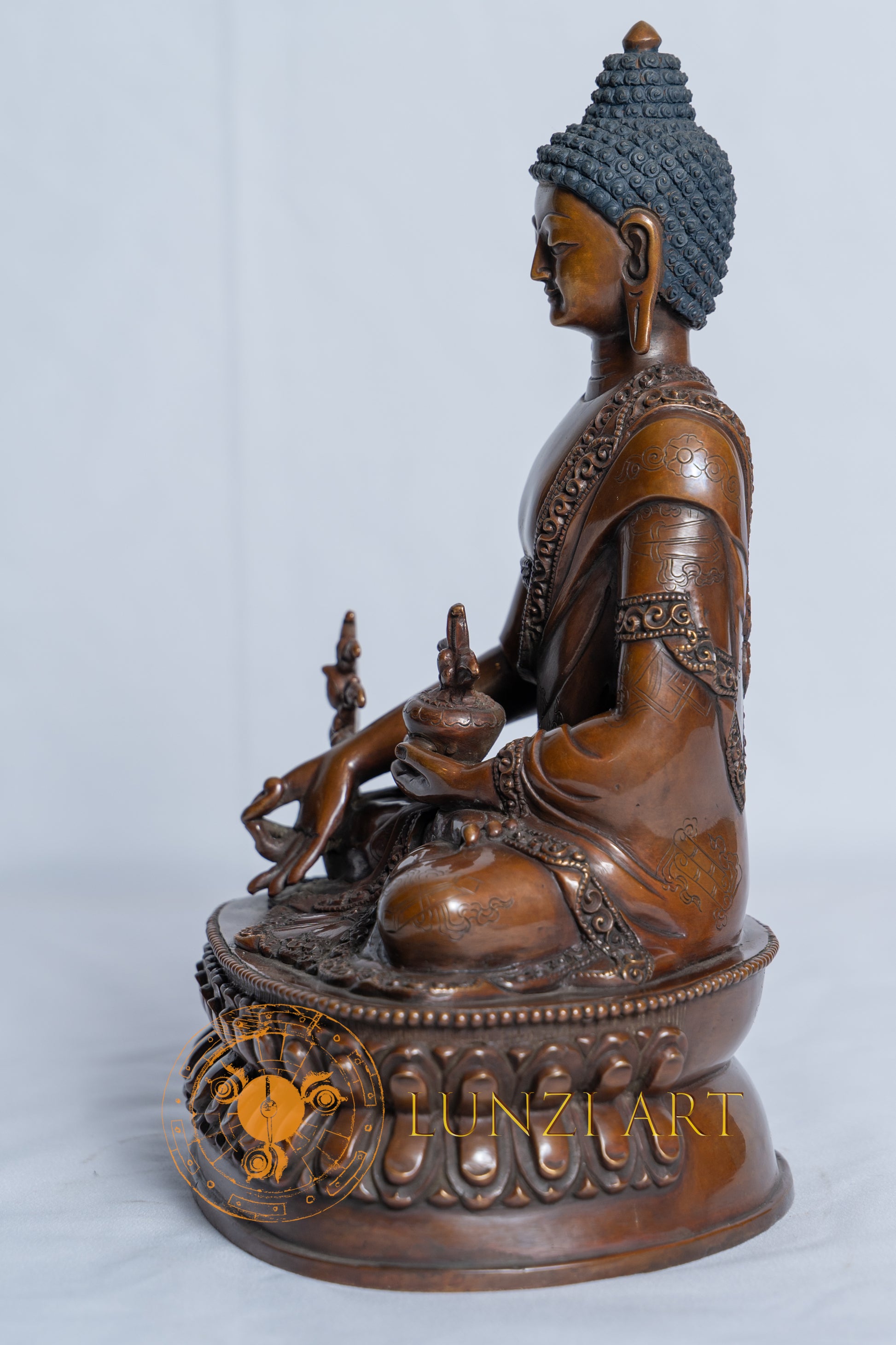 Medicine Buddha Statue | Copper Oxidized - statues
