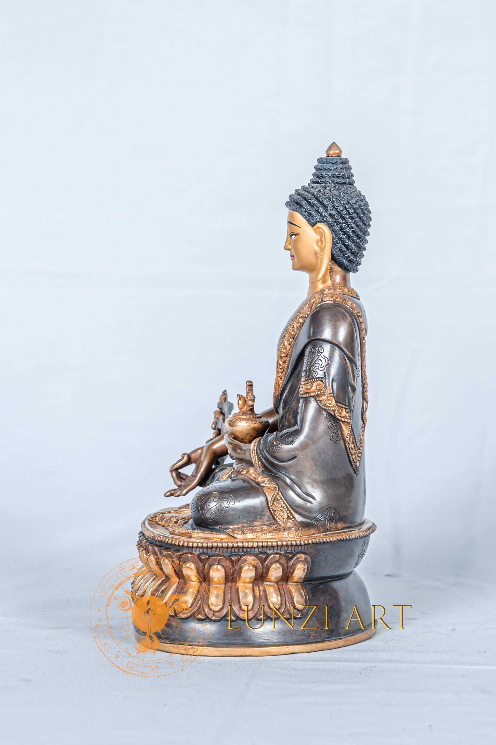 Medicine Buddha Statue | Half Gold Plated - statues