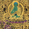 Medicine Buddha Thangka: Scared Healing Art - T-S-BT-RB-MB-0027