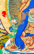 Medicine Buddha Thangka: The Lapis Healer of Souls - T-B-HT-BB-MB-0064