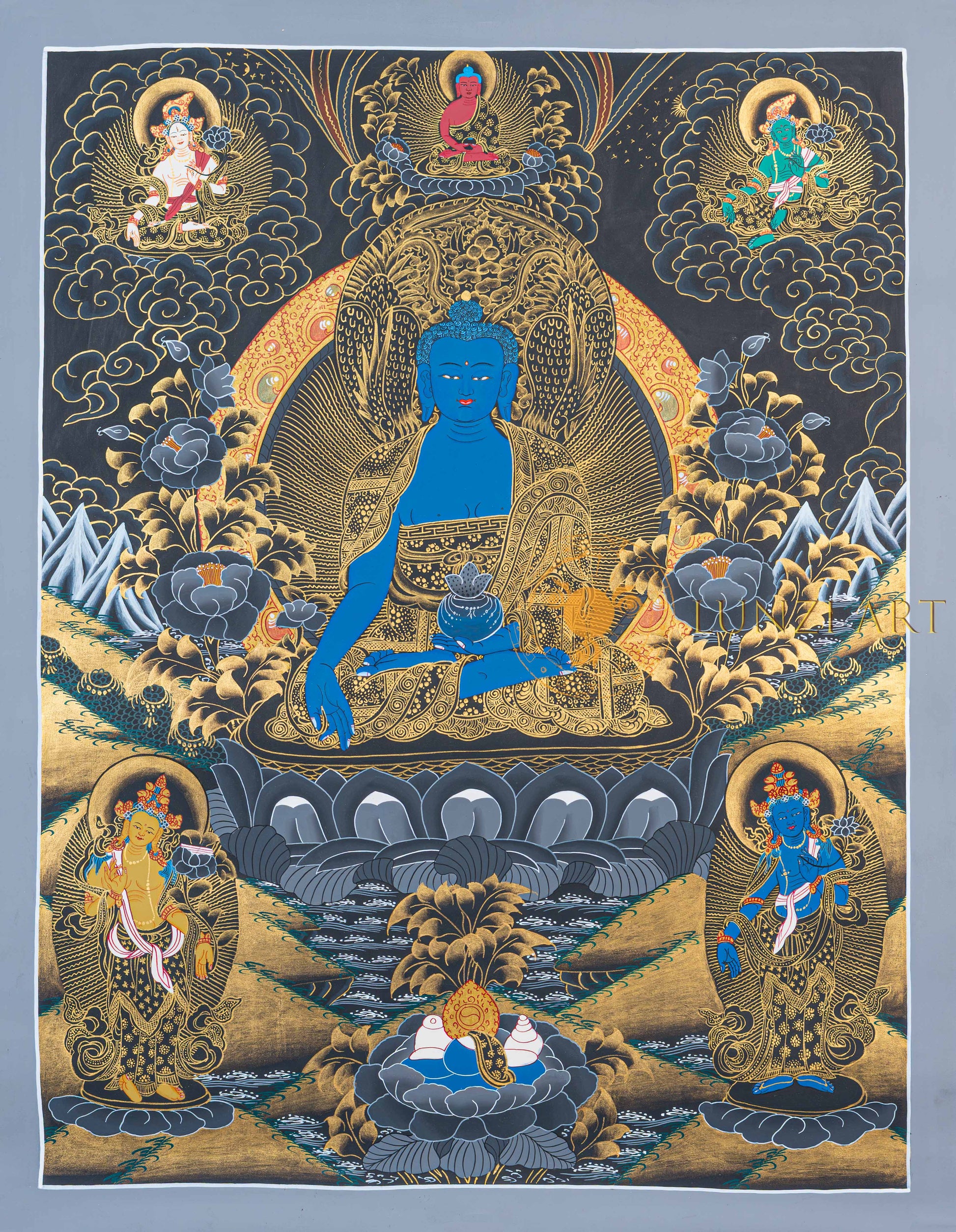 Medicine Buddha: The Golden Healing of the Dark Sky - T-N-MB-BB-MB-0003