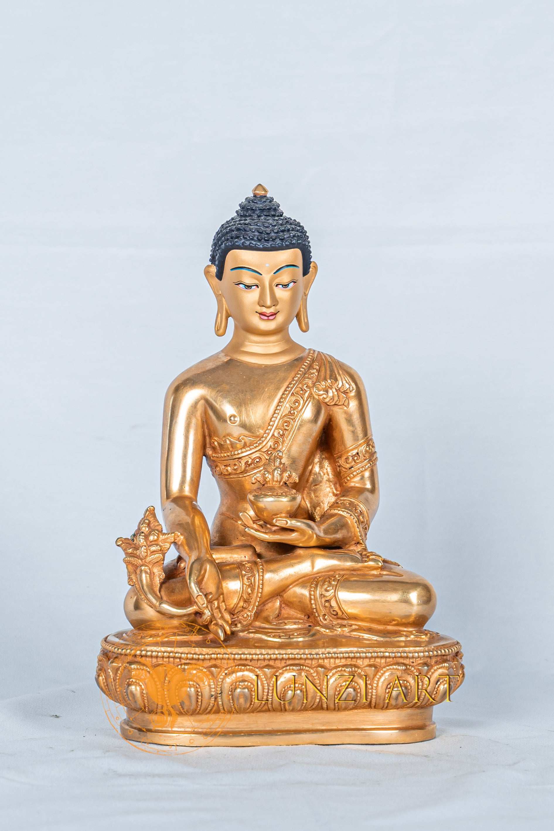 Medicine buddha Statue | Fully 24k Gold-Plated Copper - S-B-RM-FG-CG-MB-0103