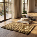Meditation Mat / Door Mat | Handwoven Pure Tibetan Wool and Silk Carpet - C-B-10