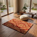 Meditation Mat / Door Mat | Handwoven Wool and Silk Carpet - C-B-14
