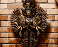 Multi-Faced Avalokiteshvara Standing Statue in refined oxidized copper - S-P-SS-C-TAA-0003