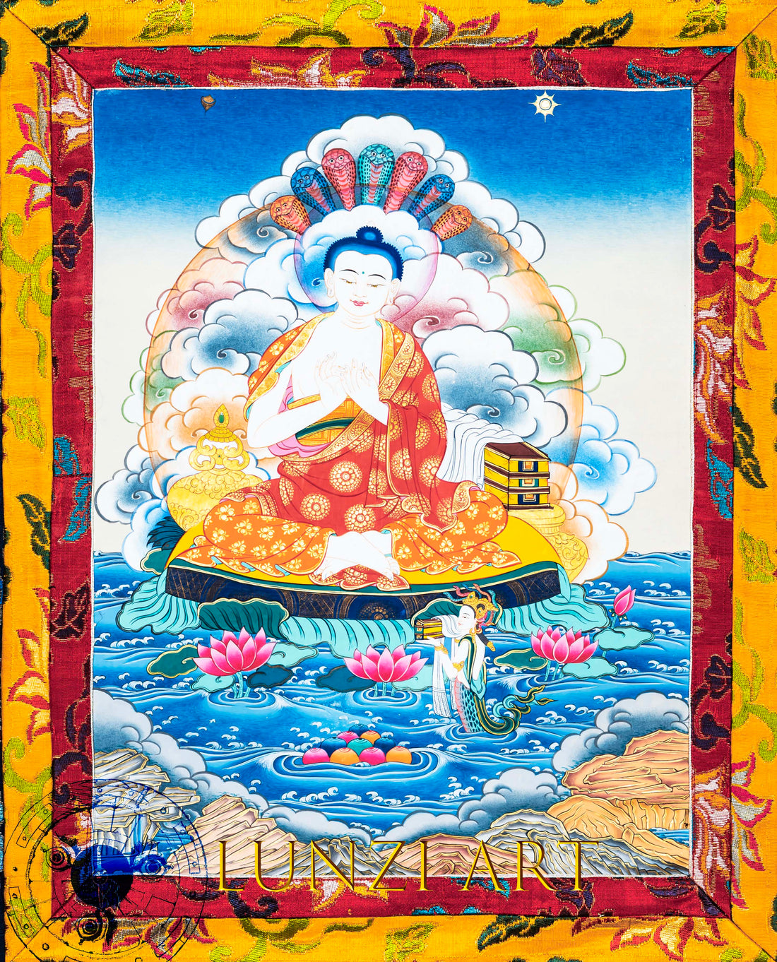 Nagarjuna Buddha Thangka: The Guardian of Emptiness - T-B-AS-WB-N-0010