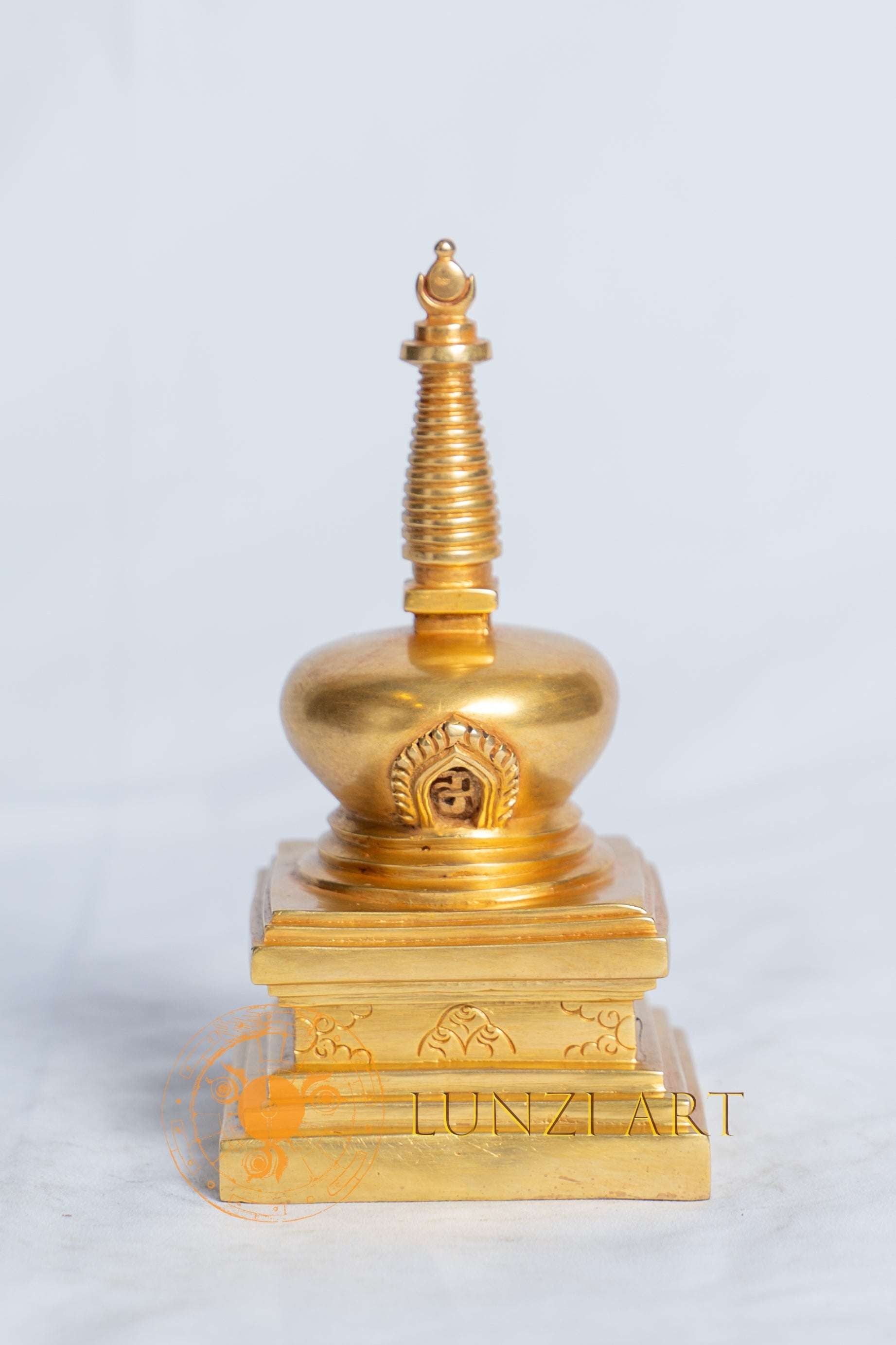 Namgyal Stupa Statue | Pure Copper with 24k Gold Plating - statues
