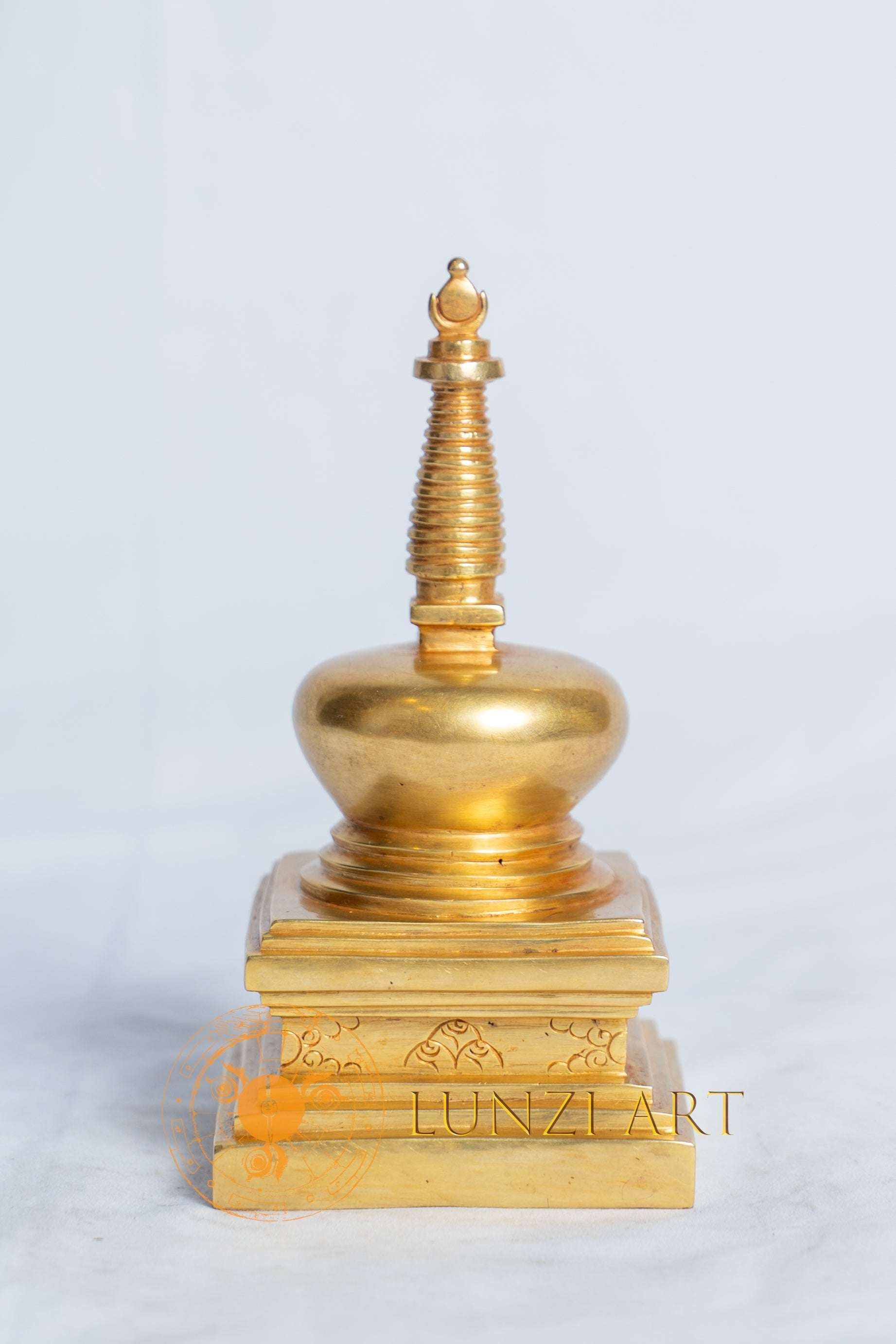 Namgyal Stupa Statue | Pure Copper with 24k Gold Plating - statues