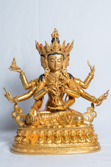 Namgyalma Statue | Fully 24k Gold Plated Copper - statues