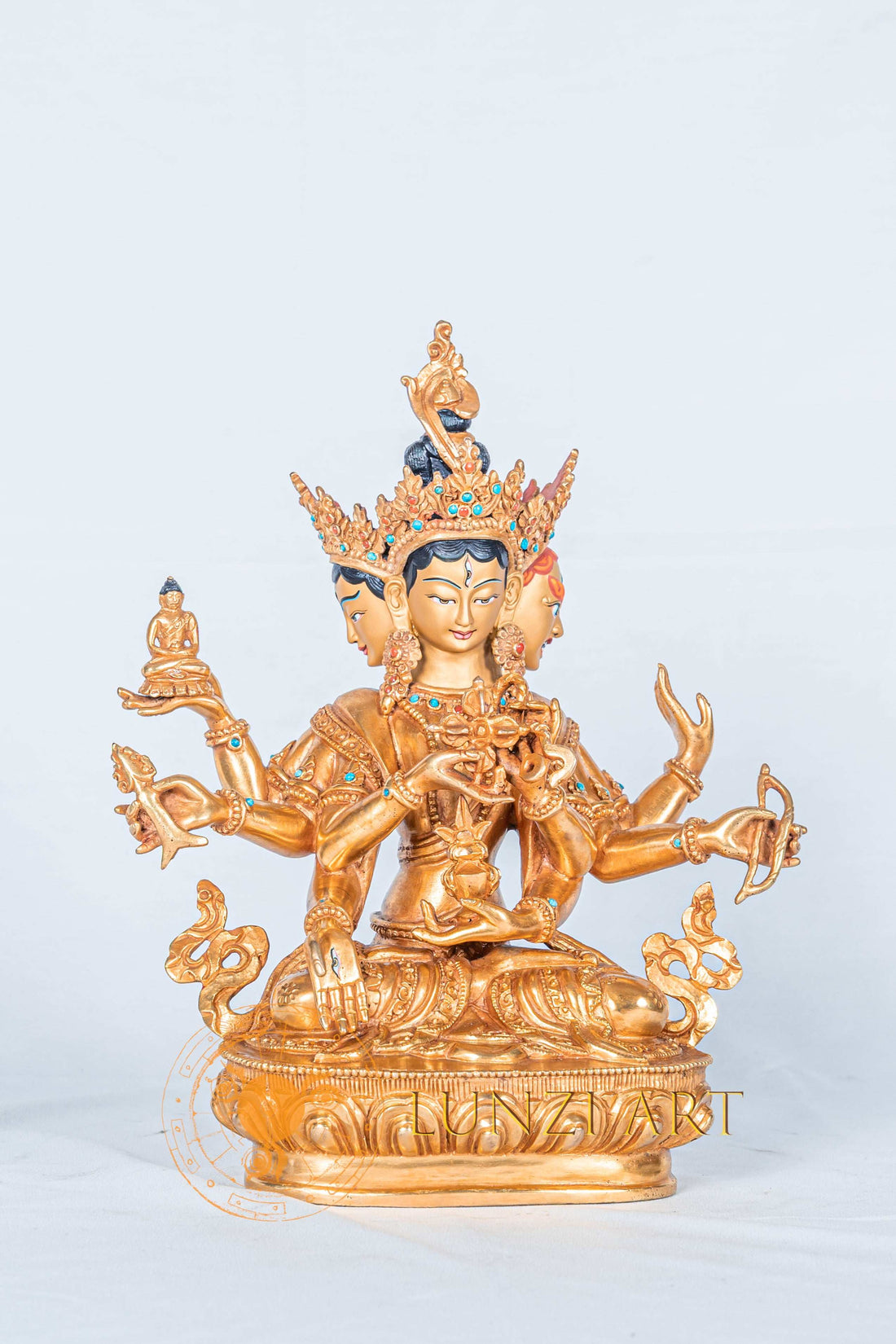 Namgyalma Statue | Handcrafted Fully Gold-Plated Copper Statue - S-B-RM-FG-CG-N-0099
